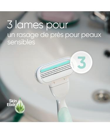 Gillette Venus Deluxe Smooth Sensitive Blade Refills X4 For Women 3 Blades - Buy Online on GoSupps.com