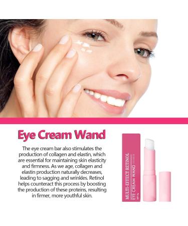 Retinol Eye Stick with Hyaluronic Acid & Vitamin C - Dark Circle & Puffiness Solution | Anti-Aging Under Eye Cream - 3pc Set - Buy Online on GoSupps.com