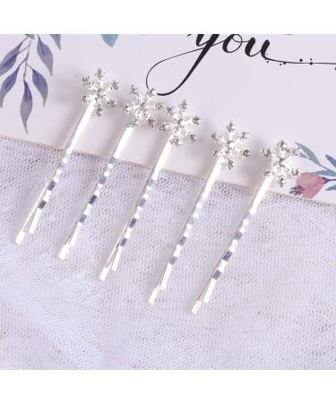 Lurrose 6-Piece Snowflake Hairpins Set | Crystal Hair Clips for Kids & Toddlers | Cute Hair Accessories for Girls - Buy Online on GoSupps.com