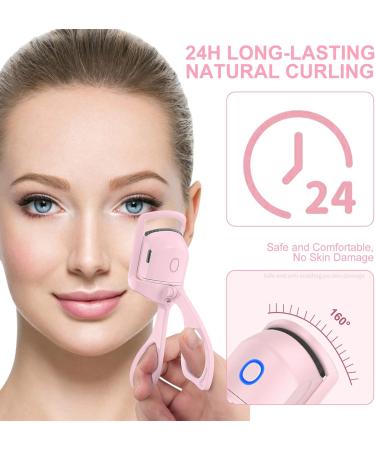 Heated Eyelash Curler - Rechargeable Electric Eye Lash Curler with 2 Heating Modes | Long Lasting Curl | Safe for Eyelashes (Pink - Buy Online on GoSupps.com