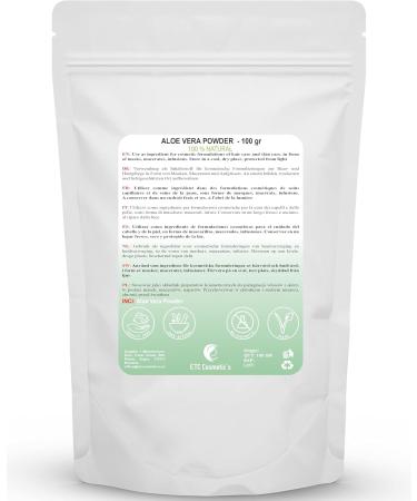 Euro Trade Center Aloe Vera powder 100 gr DIY Facial Masks Body Mask Hair Mask Promotes Hair Growth Hydrating Moisturizing Natural and Chemical Free 100 g 1er Pack - Buy Online on GoSupps.com