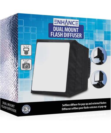 ENHANCE Camera Light Diffuser Softbox for Speedlites | Foldable Universal Design | Compatible with Neewer, Altura, Canon, Nikon and More - Buy Online on GoSupps.com