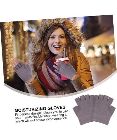FOMIYES 4 Pairs Half Finger Moisturizing Gloves Gel Gloves Half Finger Touch Screen Gloves Cosmetic Gloves Half Finger Gloves Womens Glives Miss Dry Hands Plant Essential Oil Apparel - Buy Online on GoSupps.com