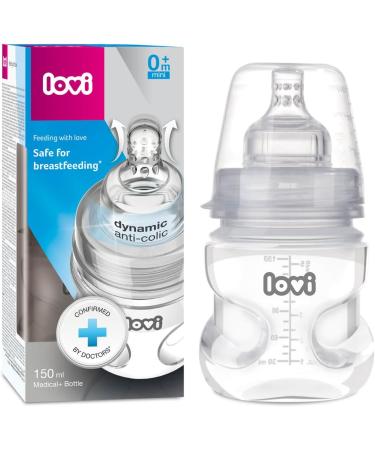 LOVI Anti-Colic Baby Feeding Bottle 150ml with Dynamic Teat | Super Air Vent System | Protects Sucking Reflex | Medically Tested - Buy Online on GoSupps.com