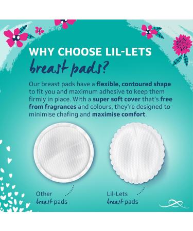 Lil-Lets Breast Pads - Ultra-Thin Absorbent & Fragrance-Free - 120 Individually Wrapped Nursing Pads for Maximum Comfort & Protection Postpartum - Buy Online on GoSupps.com