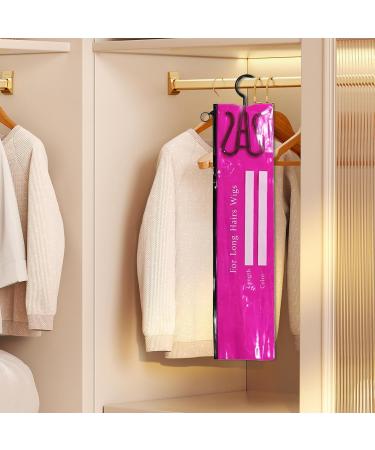 Uitseld Multiple Wigs Bag - Wig Storage Organizer | Space-saving Long Wig Storage Bag Organizer Fake Hair Holder Hanger For Home Use Hot Pink - Buy Online on GoSupps.com