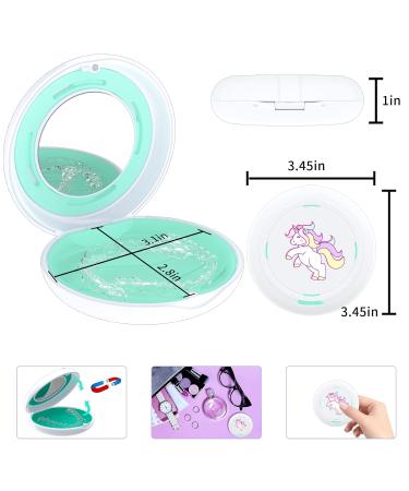 Cute Retainer Case with Mirror | Adjustable Vent Holes | Solid Orthodontic Aligner Case with Sticker | Easy to Clean Snap Lock (Bright White) - Buy Online on GoSupps.com