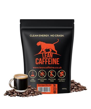 Lean Caffeine Lean Caffeine Nicaragua Coffee Beans | Super Clean Mykotoxin Coffee Beans | Low Acid Roasted Black Keto Coffee | 8oz Whole Beans