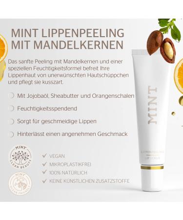 Dr. Mintcheva Mint Lip Peeling with Almond Seeds - Moisture Formula for Smooth Full Lips - Perfect for Kissing - Buy Online on GoSupps.com