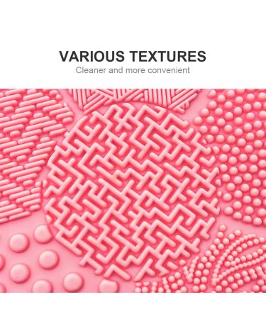 LEEQBCR Silicone Cleaning Brush - Pink Cosmetic Brush Cleaning Pad with Suction Cup for Makeup Tool Hygiene - Buy Online on GoSupps.com