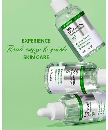 WELLAGE Real Cica Calming Ampoule | Korean Soothing Serum for Acne-Prone Skin | 95% Madecassoside for Rapid Soothing Redness Relief & Blemish Improvement | 1.69 fl. oz - Buy Online on GoSupps.com