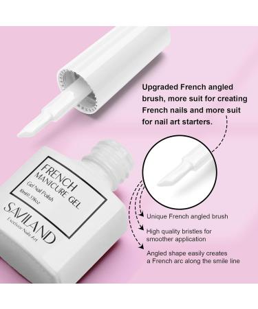 Saviland French White Gel Nail Polish: 10ml Upgrade U V/LED Soak Off Gel Nail Polish Manicure for Professional Salon Home Use Long Lasting Easy to Apply and Safe AA -French Gel Polish White-10ML - Buy Online on GoSupps.com