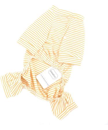 Ranphy Cotton Striped Dog Pajamas - XL Cartoon Hoodie Jumpsuit for Small Dogs | Cozy Pet Overall in Yellow - Buy Online on GoSupps.com