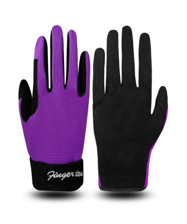 Finger ten gloves children girls boys riding gloves children riding gloves riding riding ride cycling gloves worth 1 pair tab bike gloves for 5-13 years child fuchsie m
