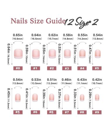 Artquee French Tip Press On Nails - Short Square Clear Pink Designs with White Edge - 24pcs Reusable Stick on Nails for Women - Buy Online on GoSupps.com