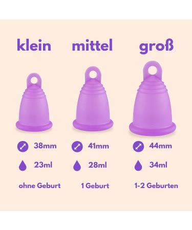 Carriecup Menstrual Cup Medium - BPA-Free & Silicone-Free - Eco-Friendly Alternative to Tampons - Made in Germany with Black Storage Bag - Buy Online on GoSupps.com