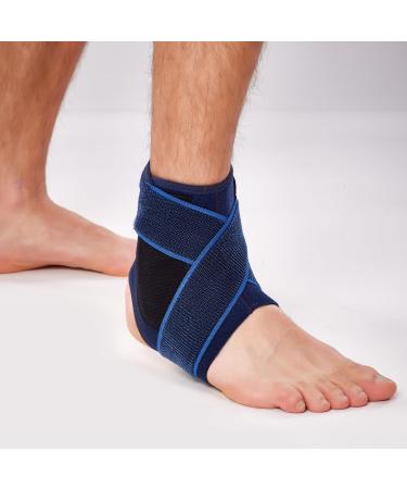 Adjustable Ankle Brace with Compression Strap | Support for Sprained Ankles & Chronic Pain | L/XL - Buy Online on GoSupps.com