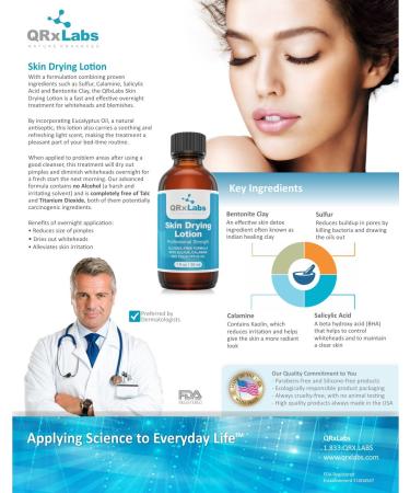 Drying Lotion - Alcohol-Free Acne Spot Treatment with Sulfur & Salicylic Acid - 1 fl oz - Buy Online on GoSupps.com