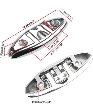 YaeMarine 6 Stainless Folding Cleat - Marine Grade Steel Dock Cleat - Buy Online on GoSupps.com