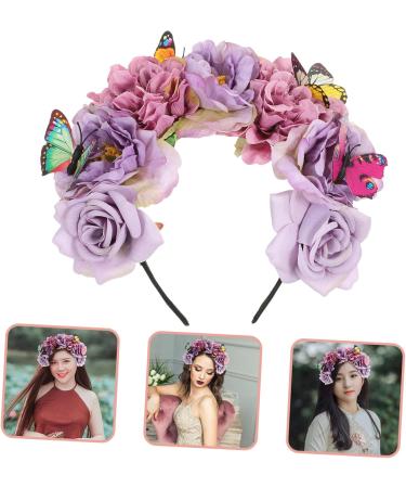 Mikinona Artificial Flower Headband Boho Decor Gothic Accessories Decorative Headband Cosplay Headbands for Women Prom Headbands for Women Flower Headpiece Tea Party Headband Fabric - Buy Online on GoSupps.com