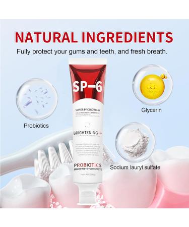 MS DRWIKEY Sp6 Probiotic Whitening Toothpaste MS DRWIKEY Sp-6 Probiotic Whitening Toothpaste Sp 6 Bright White Toothpaste Sp-6 Ultra Whitening Toothpaste Teeth Whitening (2PC) - Buy Online on GoSupps.com