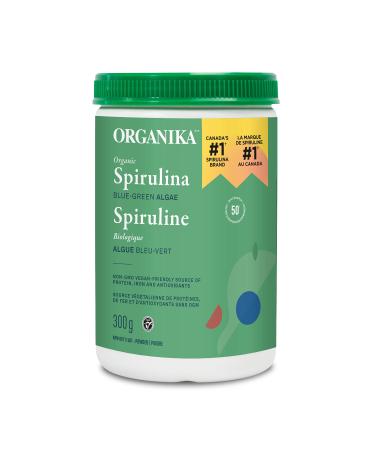 Organika Certified Organic Spirulina Powder- Superfood 3rd Party Tested Pristine Sourcing Vegan- 300g 300 g (Pack of 1) Powder