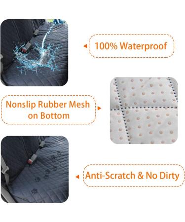 Honest Waterproof Bench Dog Car Seat Cover for Cars, Trucks & SUVs - 57W x 47L Black | Nonslip & Side Flap Pet Seat Cover - Buy Online on GoSupps.com