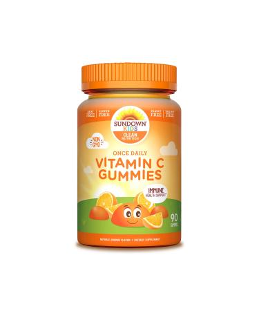 Sundown Naturals Kids Once Daily Vitamin C Gummies Natural Orange 90 Gummies