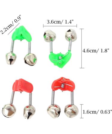 HONBAY 30PCS Plastic Clamp Fishing Rod Alarm Dual Bells - Green/Red Alerts - Buy Online on GoSupps.com