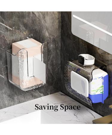 Kitchen Wipes Storage Box Wipe Containers Refillable Bathroom Wipes Holder No Punching Self-Adhesive Wall Mounted Tissue Box Holder Wipes Box for Kitchen Bedroom Bathroom (2Pcs-a) - Buy Online on GoSupps.com