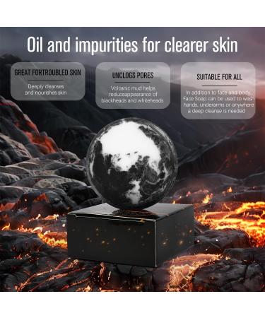 Buy Ballboyz Volcanic Mud Face Soap - Natural Black Soap Bar for Men Women & Teens | Refreshing Oil Control & Facial Body Wash - Buy Online on GoSupps.com