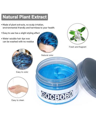 Temporary Hair Color Wax Blue - Unisex Washable Styling Wax for Party Cosplay & Halloween (4.23 oz) - Buy Online on GoSupps.com