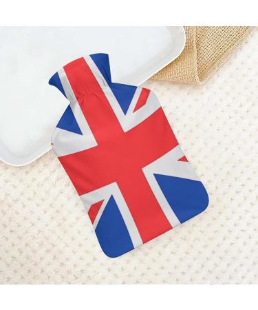 Union Jack Hot Water Bottle with Plush Cover | Hand Warmer for Adults & Children | 26.5x15.3cm - Cozy & Stylish International Shipping - Buy Online on GoSupps.com