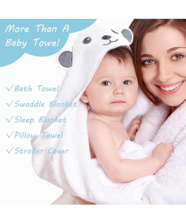 Roxanepig 2-Pack Baby Hooded Towels | 80x80 cm Bamboo Bath Towels for Newborns - Gray & Orange - Buy Online on GoSupps.com