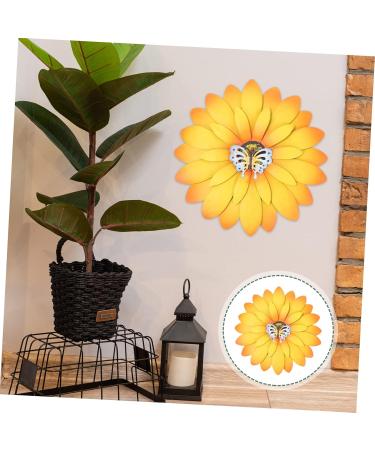 Yardenfun Hanging Wall Art Wall Hanging Home Decor 3d Flowers for Wall Decoration 3d Wall Art Decoration Manual Pare 21x21cm Yellow - Buy Online on GoSupps.com