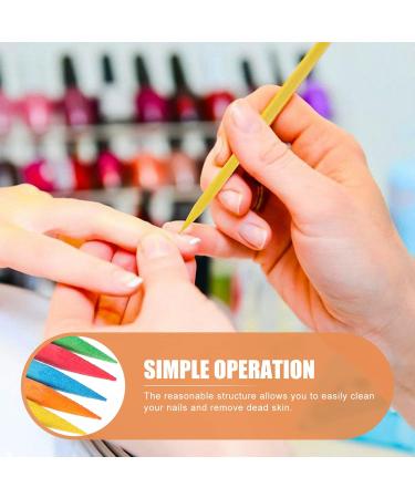 Uonlytech 4 Pack 400PCs Manicure & Cuticle Remover Wooden Sticks - Effective Dead Skin & Hygiene Cleaning Tool - Buy Online on GoSupps.com