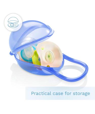 Portable Blue Baby Pacifier with Travel Case | E-Commerce | International Shipping - Buy Online on GoSupps.com