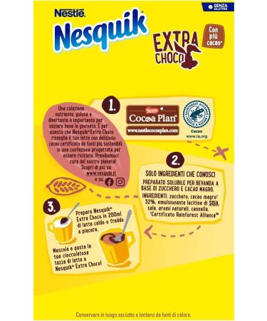 3 x Nesquik Extra Choco Cioccolato Soluble soluble milk chocolate 390g - Buy Online on GoSupps.com