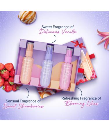 3 Perfume Body Mist | Perfume Set For Women | Gift Set | Travel Friendly | Long Lasting | Warm Sweet & Floral Fragrance | Double Duty Mist for Hair & Body | 20 ml x 3 - Buy Online on GoSupps.com