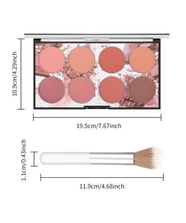 Ownest Beauty KYDA 8-Color Face Blush Palette - Matte & Shimmer Blush Powder - Contour, Highlight & Brush Included - Buy Online on GoSupps.com