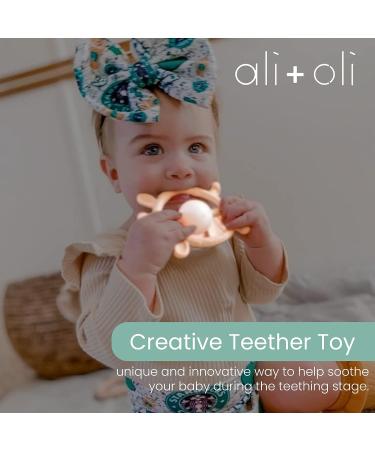Ali+Oli Mist Giraffe Baby Teether & Rattle - BPA Free Silicone Teething Toy for Babies 3+ Months - Buy Online on GoSupps.com