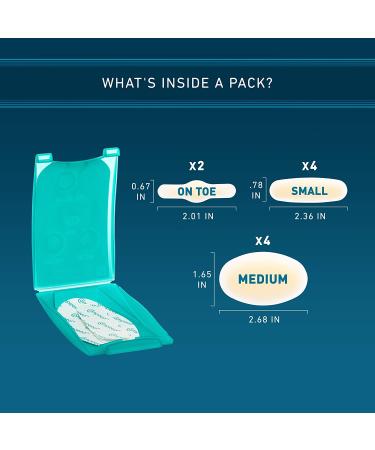 Compeed Advanced Blister Care 10 Count - Mixed Sizes Hydrocolloid Bandages for Heel Blister Patches, Foot Blister Prevention & Treatment - Waterproof Cushions - Pack of 2 - Buy Online on GoSupps.com