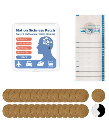 PukeBag Motion Sickness Patches Car/Air/Boat Sickness Travel Movement Sickness Relief Easy to Use Motion Patch for Kids and Adults