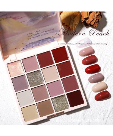 Cream Nail Gel Palette Beauty Color Case Manicure Art Supplies Small Solid Polish Block Trendy Nail Style | Nail Gel Collection Design Practice - Buy Online on GoSupps.com