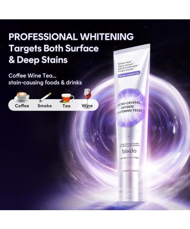 bixdo Pap+ Whitening Toothpaste Fluoride-Free & Non-Peroxide Teeth Whitening Hydroxyapatite Toothpaste for Enamel Care Gentle Daily Whitening for Sensitive Teeth 28-Day Brightening Mint Flavor - Buy Online on GoSupps.com