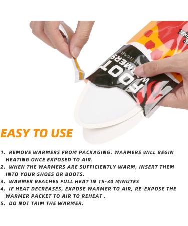 Medlot Heated Insoles Foot Warmer - 20 Pairs, Long Lasting Disposable Boot Shoe Warmers for Men and Women - 10.2x3.3in - Buy Online on GoSupps.com