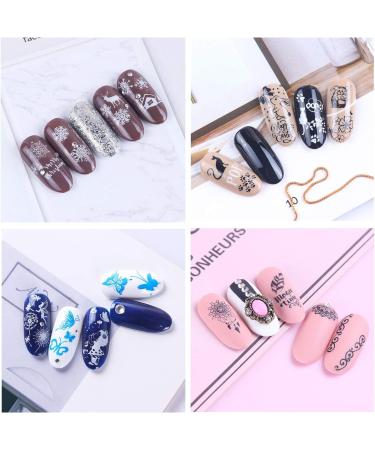 NICENEEDED Nail Art Stamping Plates Image Template Included 6 Pcs Nail Plates Nail Stamp Templates with Animals Cat Butterfly Bunny Dandelion Christmas Patterns Image Plates for DIY Nail Design Style 1 - Buy Online on GoSupps.com