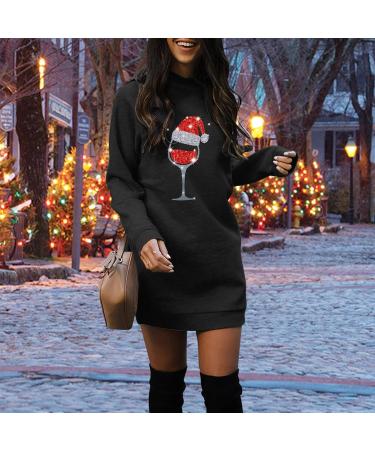 Christmas Elk Hoodie Dress for Women - Oversized Long Sleeve Sweater Costume - Perfect for Holiday Parties & Autumn Winter Fashion - Buy Online on GoSupps.com
