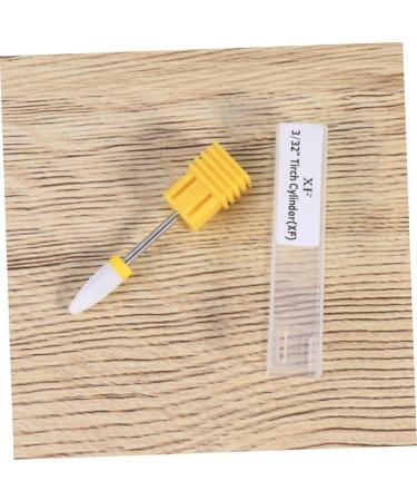 minkissy Nail File Bits Cuticle Drill Bit Nail Art Supplies Manicure Drill Bit nail polish grinding bit Nail Grinding Head ceramic drill bit nail bit Accessories electric motor medium Yellow - Buy Online on GoSupps.com