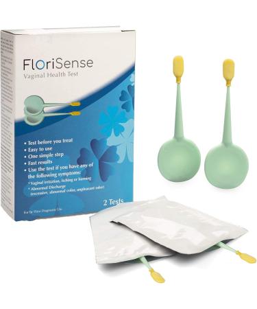 FloriSense Women's Vaginal Health Test - OTC Easy to Use Vaginal pH Acidity Test (Including Yeast Infections) - 2 Swabs - Feminine Health Test Kit - Test Before You Treat - Results in Seconds 1 Box - 2 Swabs
